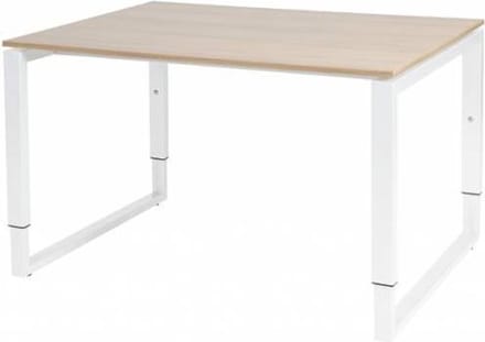 Verstelbaar Bureau - Plus 120x90 Havana Kersen - wit frame