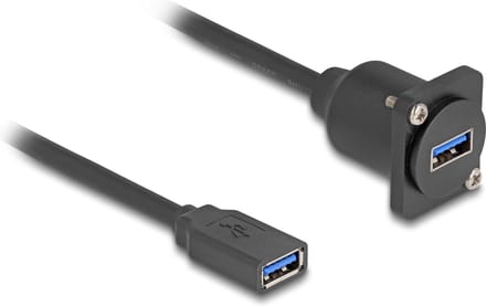 Delock D-Type USB 5 Gbps Cable Type-A female to Type-A female black 20 cm