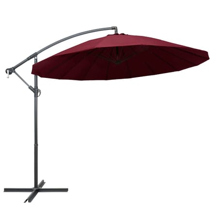 vidaXL - Zweefparasol - met - aluminium - paal - 3 - m - bordeauxrood
