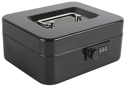 Stalen Cash Box met Combinatieslot en Verwijderbare Muntlade