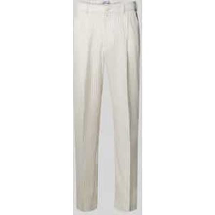 Linnen broek met vouwplooi en steekzakken