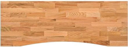 Stevig Rechthoekig Bureaublad Lichtbruin Eikenhout 140x60 cm