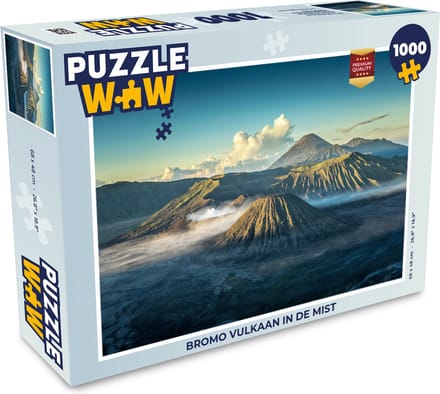 Puzzel Bromo vulkaan in de mist - Legpuzzel - Puzzel 1000 stukjes volwassenen