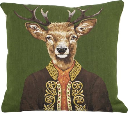 gobelin kussen hert groen alpenjas 45x45cm