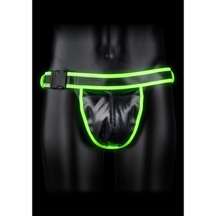 Shots - Ouch! Jockstrap met Gesp - S/M neon green/black S/M