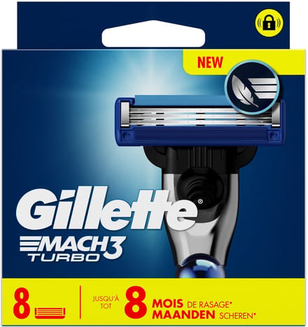 Gillette Mach 3 Turbo Blades (8 stuks)