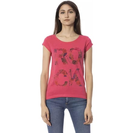 Rock T-shirt Bloemmotief Korte Mouw