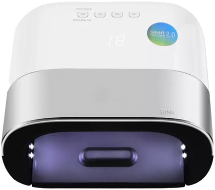 SUN 3 Professionele Nageldroger + Nagelvijl – UV/LED Nagellamp 48W – Auto Sensor – Snelle Uitharding voor Gellak & Nagellak – Wit/Zilver