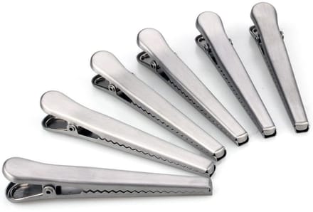 12 Stuks - Voedselclips - RVS Vershoudclips - Zaksluiters Klemmen - Afsluitclips