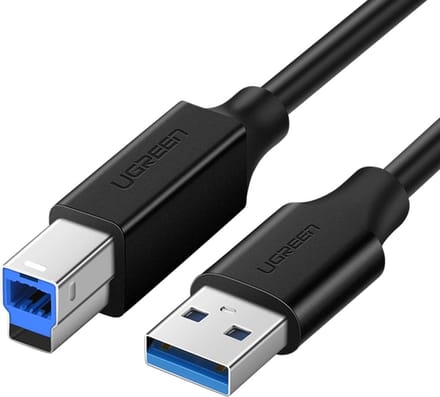 Ugreen - Printerkabel - Printer kabel USB - USB-A Naar USB-B - USB 2.0 - USB-3.0 - 1 Meter - Zwart