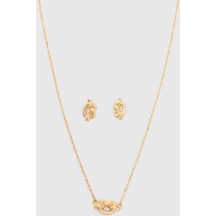 boohoo Dames Sieradenset Met Knoopdetail | Goud