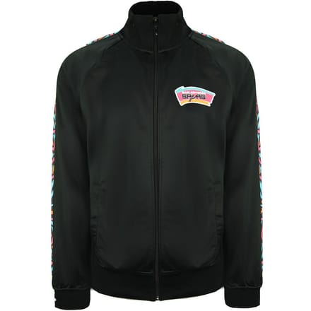 MitchelL & Ness San Antonio Zip Up Zwart Heren Track Jacket TRJKDF18006 SASBLCK1