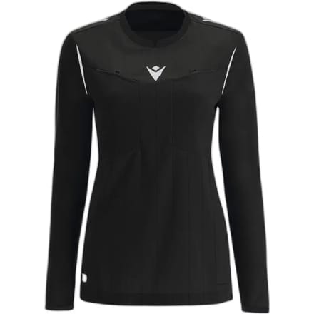Macron Stephanie Scheidsrechtersshirt Lange Mouw Dames - Zwart / Wit | Maat: M