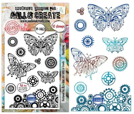 Aall & Create clearstamp A6 - Papillons