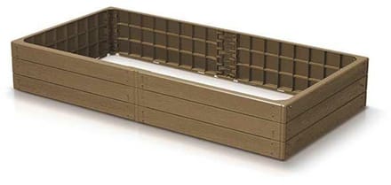 Prosperplast Base Woody - Moestuinbak - Bruin - Kunststof - Modulaire Constructie