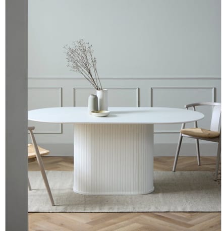 Eettafel Nola ovaal 180 cm eikenhout - wit