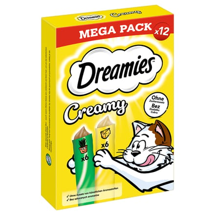 Dreamies Creamy Snacks - Catnip & Kaas (12 x 10 g)