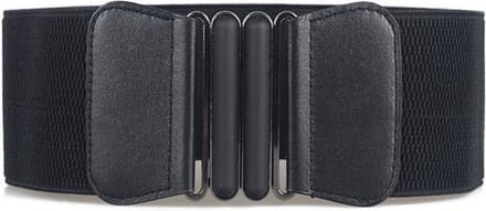 Amodi - Elastische Damesriem - Stretch - Modern - Brede Jurk Riem - Tailleband - Mode - Vrouwen - Zwart