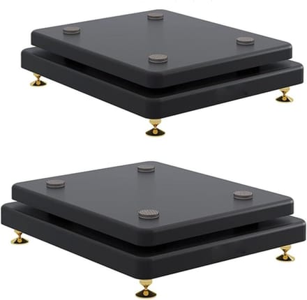 Subwoofer Isolatiestandaard - Luidspreker Basis - Optimale Audio - Dubbele Laag - 35x40 cm - Matzwart