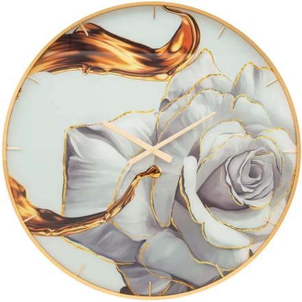 Analoge wandklok Mauro Ferretti Glass Rose
