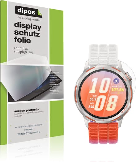 dipos – 6x Matte Beschermfolie geschikt voor Huawei Watch GT Runner 2 | Krasbestendige & antireflecterende Screenprotector Ultra-Thin