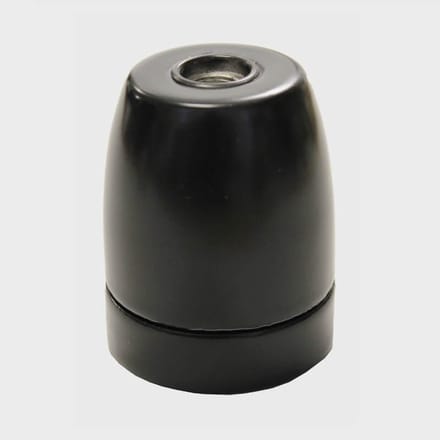 Bailey fitting porselein E27 zwart
