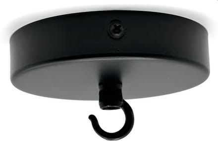 Hypify - Plafondkapje met haak - Zwart - Rond - Lampbevestiging