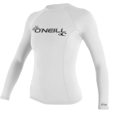 2026 O'Neill Dames Basic Skins Lange Mouw Rash Guard - White