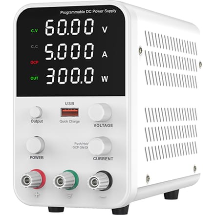 Alimentation cc de banc, Variable 160V 2A, affichage numérique, commutation réglable, alimentation régulée US Plug 60V 5A blanc