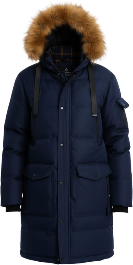 OMBRE Jas - Lange Mouw - Rits - Effen Marine S