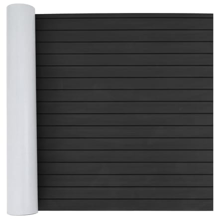 vidaXL - Bootmat - Gestreept - Donkergrijs - en - Zwart - 240 - x - 90 - cm - EVA