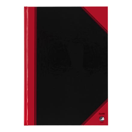 Notitieboek bantex zwart/rood a4 lijn 70gr 96vel | 6 stuks
