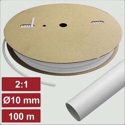 Electronic Garage EG25CA027 Krimpkous zonder lijm Wit 10 mm 5 mm Krimpverhouding:2:1 100 m