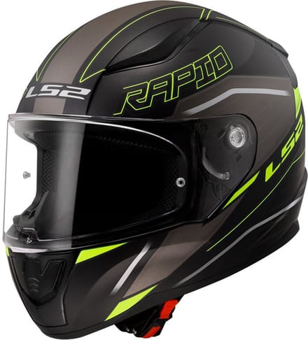 LS2 FF353 Rapid II Rokku M.Zwart H-V Geel 06 Integraalhelm - Maat S - Helm