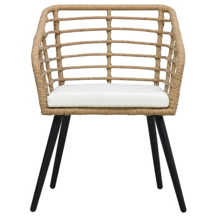 vidaXL - 3-delige - Bistroset - poly - rattan - eikenkleurig