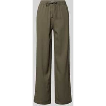 Wide leg linnenbroek met elastische band model 'GOA'