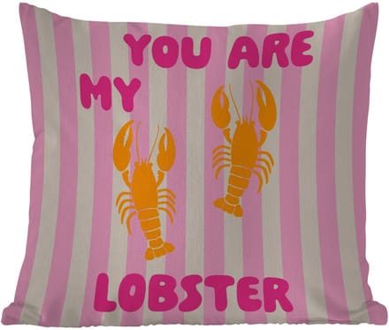 Tuinkussen - Lobster - Love - Valentijn - 40x40 cm - Weerbestendig