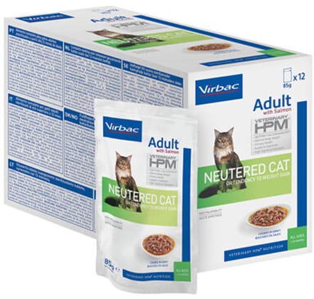 Veterinary HPM - Adult Neutered Cat with Salmon - 12 x 85 g