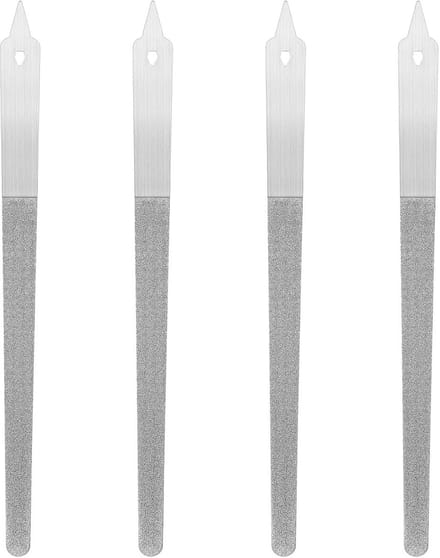 Nagelvijlen Set - Metaal Vijlen - Nagels Verzorgen - Dubbelzijdig Ontwerp - 4 Stuks - Zilver