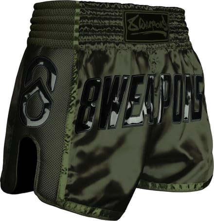 8 WEAPONS Muay Thai Short Carbon Noir Olive Green