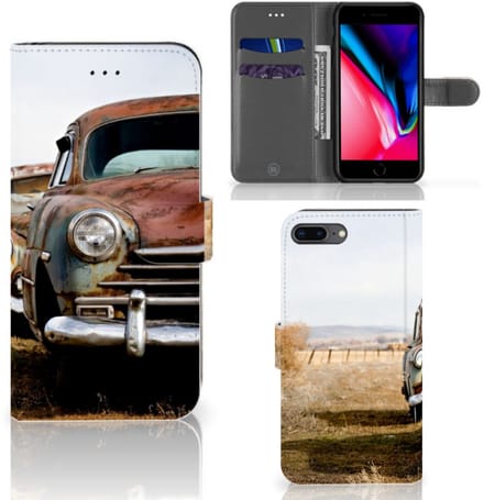 Apple iPhone 7 Plus | 8 Plus Telefoonhoesje met foto Vintage Auto