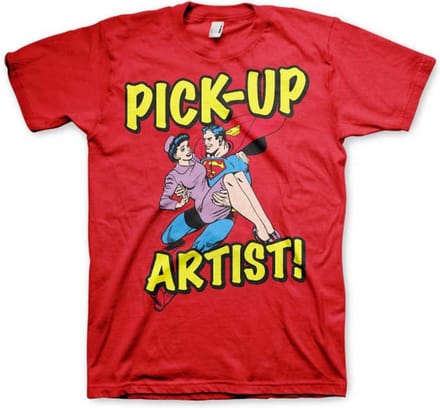 DC Comics Superman Heren Tshirt -M- Pick-Up Artist Rood
