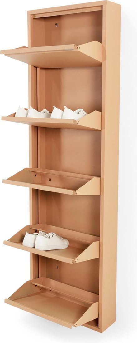 Spinder Design schoenenkast Billy 5 - Clay Terra - 10 paar schoenen - Staal