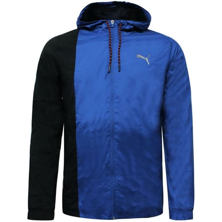 Puma Heren Collective Woven Jacket Capuchon Windjack Blauw Zwart 518384 02