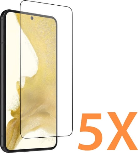 Glasplaatje Geschikt voor: Samsung Galaxy S23 FE - 5x Screenprotector - screen protector - glas - bescherm - beschermglas