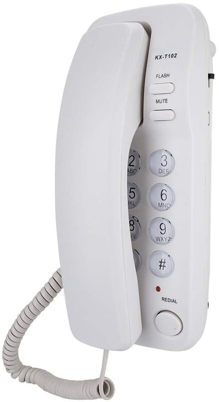 Dailygoody - Wandtelefoon met Snoer - Compacte Desktelefoon - Ideaal