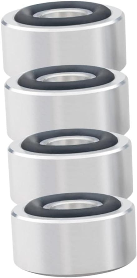 Luidspreker Isolatievoetjes - Schokdemper Matten - Verbeter Geluidskwaliteit - Aluminiumlegering Constructie - 4 Stuks - Zilver