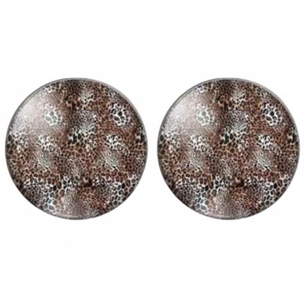 Clip Oorbellen- 2 cm-Cobra bruin