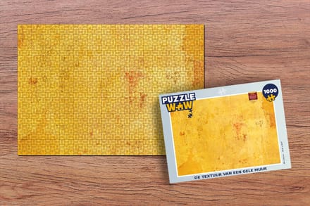Puzzel Muur - Geel - Steen - Legpuzzel - Puzzel 1000 stukjes volwassenen
