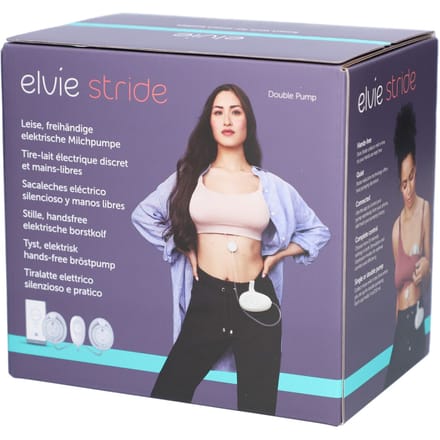 Elvie Stride Double - Handsfree Elektrische Borstkolf - Ziekenhuiskwaliteit - Dubbele Borstkolf - 150 ml Capaciteit per Cup - App-gestuurd - Complete Set